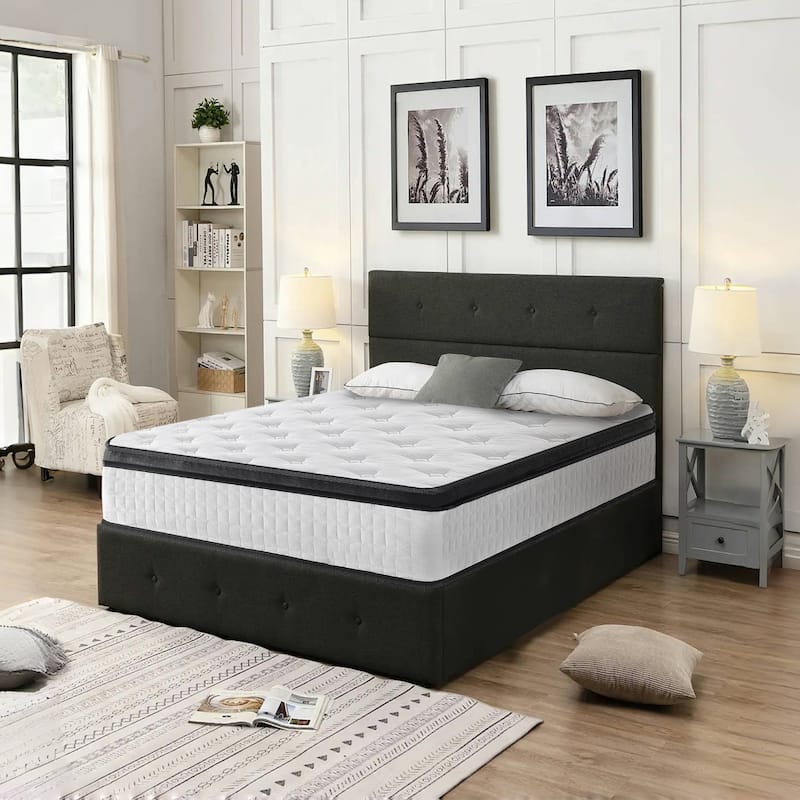 Homy Casa 12 Inch Queen Hybrid Mattress, Pocket Spring & Memory Foam