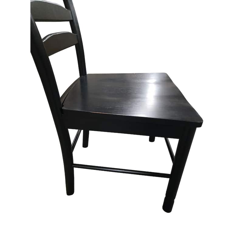 Ladder Back Dining Chair - 42" - Antique Black