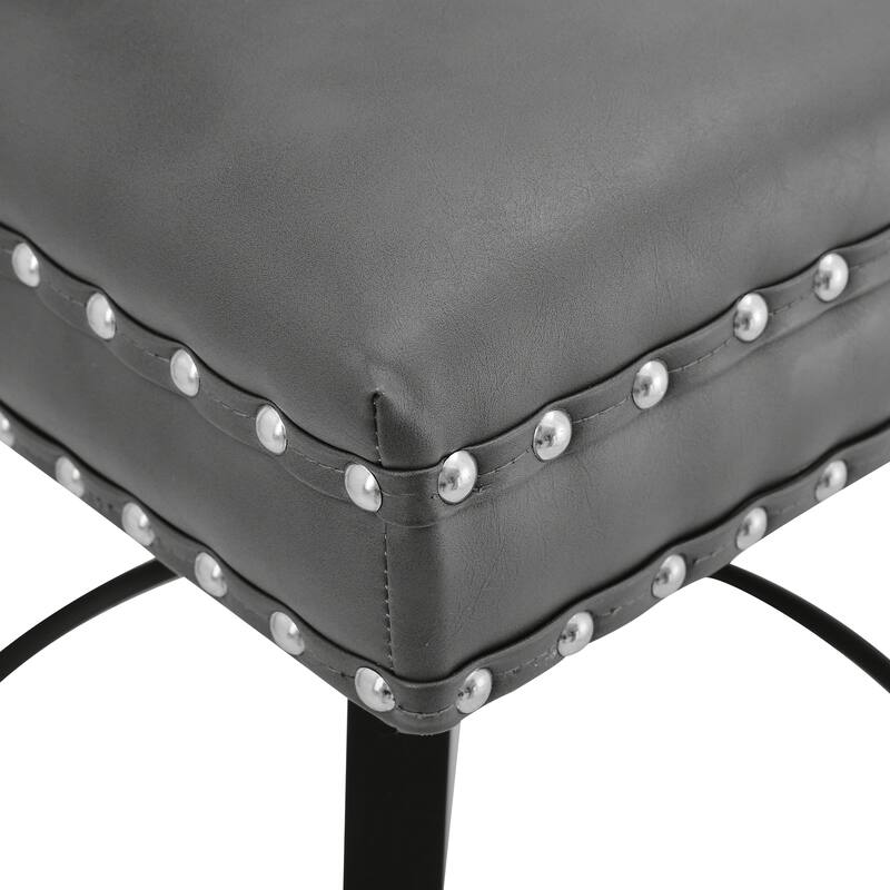 LUE BONA Swivel Bar Stools Counter Height, Upholstered Counter Stools with Backs - 26"H