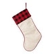preview thumbnail 20 of 51, Glitzhome 21"L LED Embroidered Linen Reindeer Cat Dog Christmas Stockings