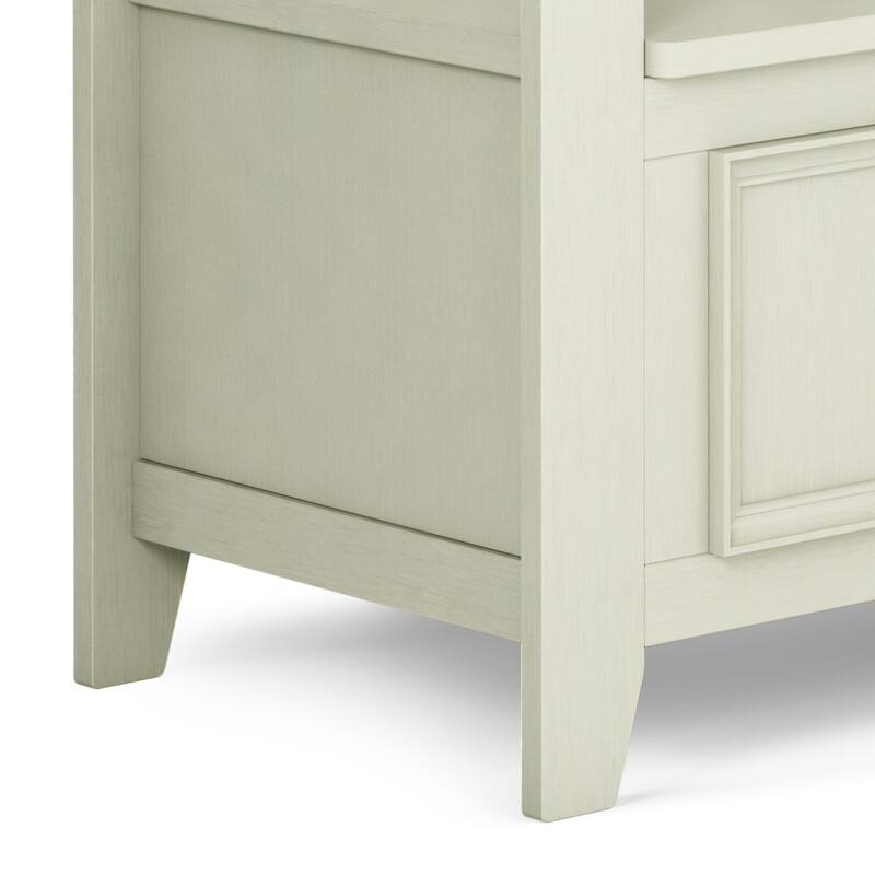 WYNDENHALL Halifax 48 inch Wide Solid Wood Transitional Entryway Bench - 48 Inches wide