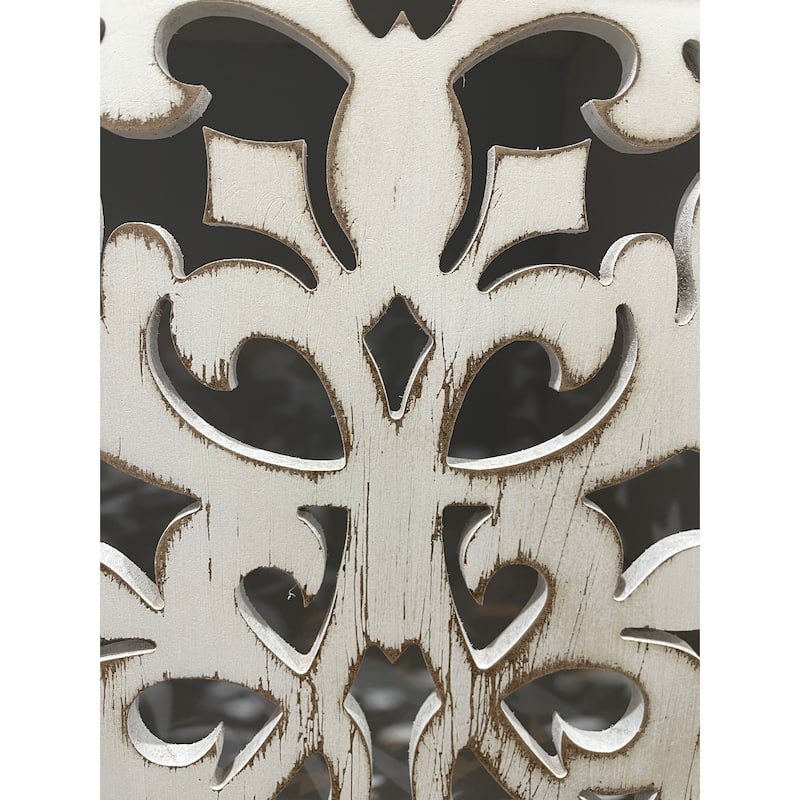 Sideboard Buffet Cabinet with 3 Carving Doors, Storage Cabinet with Shelves, Accent Cabinet with Solid Wood Legs