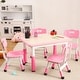 preview thumbnail 12 of 40, Kids Table and 4 Chairs Set Height Adjustable for Ages 2-10 Easy to Wipe Multi-Activity Kids Table and Chair Set Non-Slip