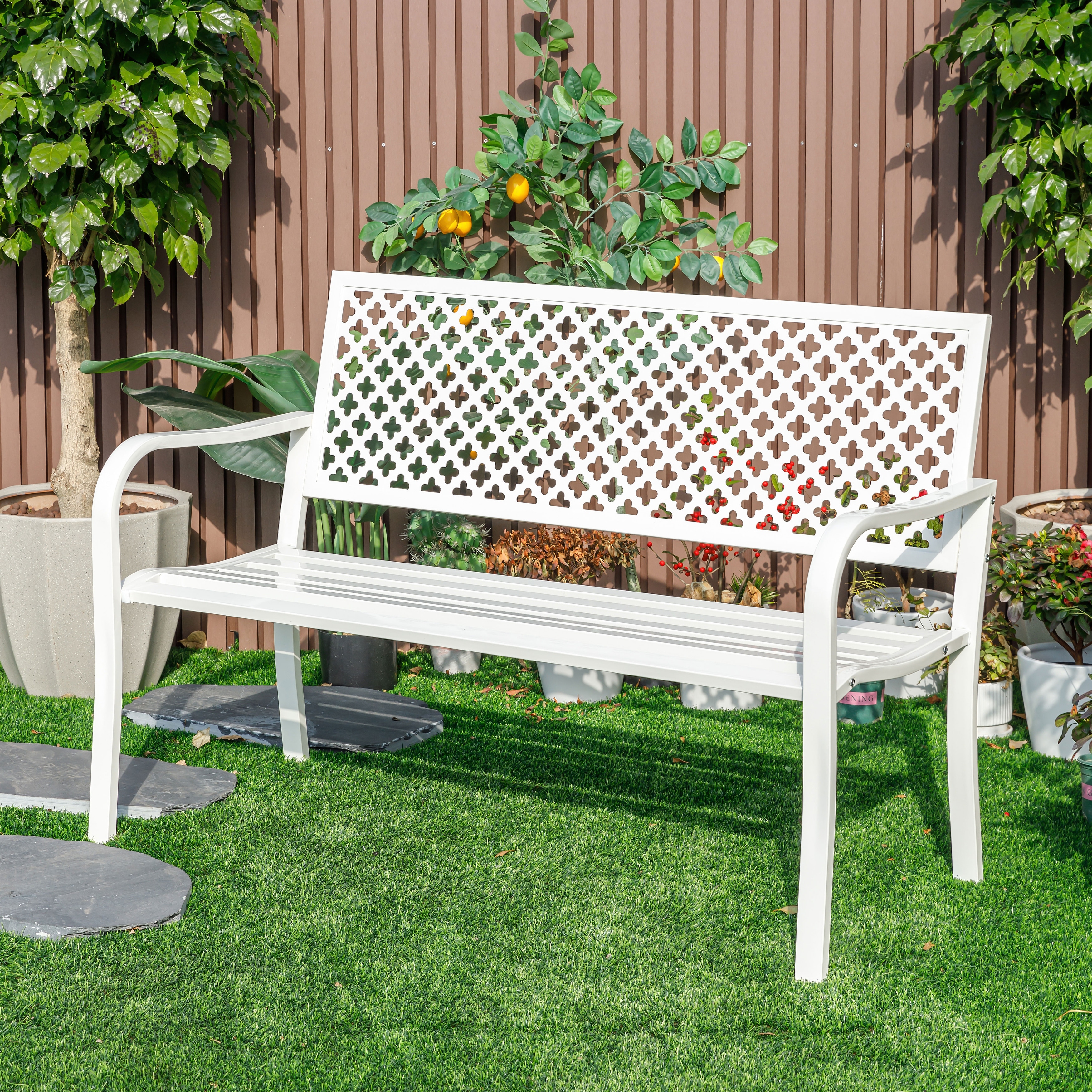 White Outdoor Benches Bed Bath Beyond