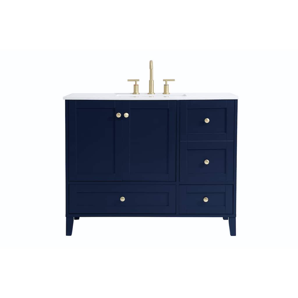 Elegant Lighting Sommerville 42" Free Standing Single Basin Vanity Set