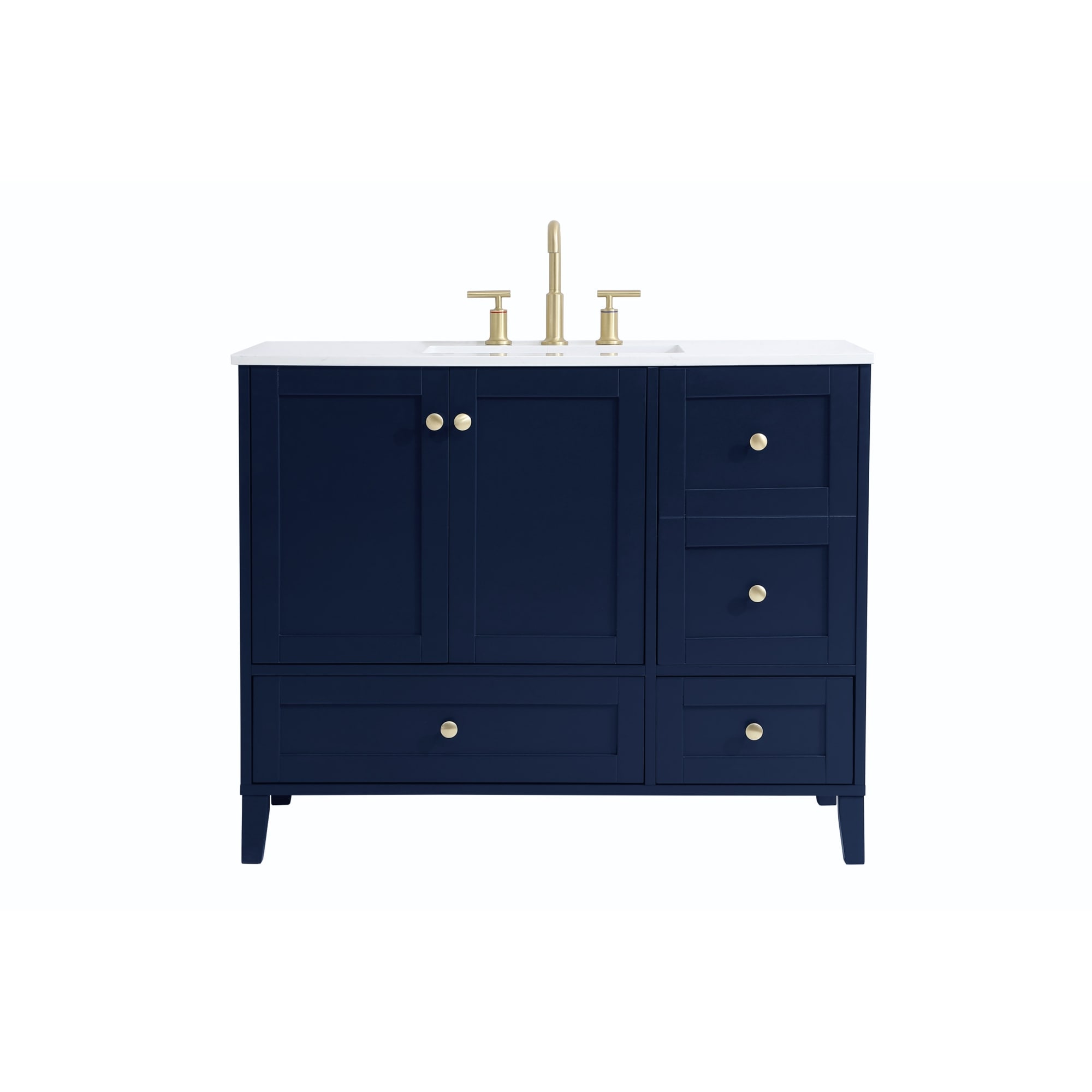 Elegant Lighting Sommerville 42" Free Standing Single Basin Vanity Set