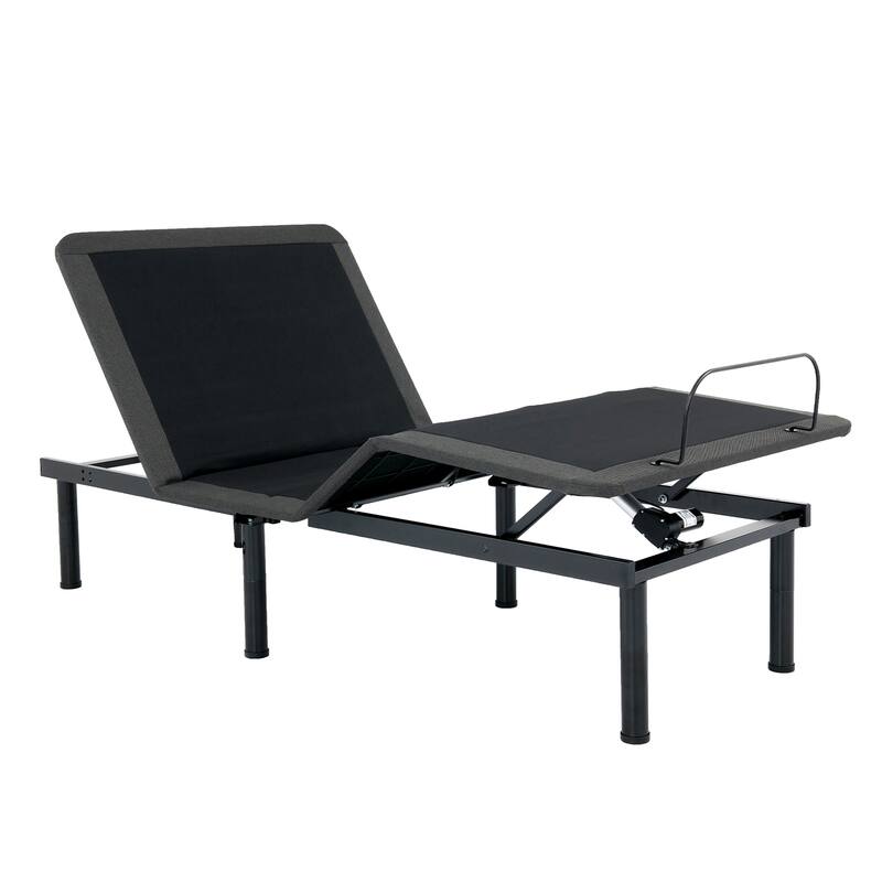 Adjustable Bed Base with Voice-Controlled Remote, Zero Gravity & Anti-Snore Settings - Quick 10-Minute - Black Twin XL - Twin