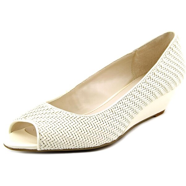 Alfani Cammi Open Toe Leather Wedge Heel