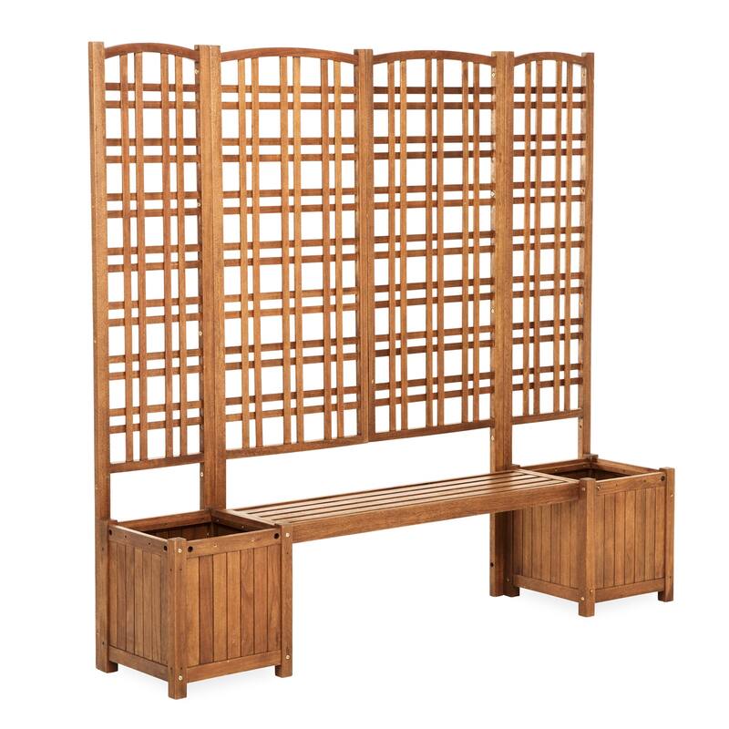 Large 72 in. Outdoor Eucalyptus Wood Privacy Trellis