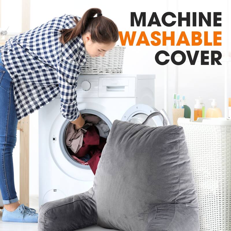 Cheer Collection Backrest Reading TV and Gaming Pillow with Armrest