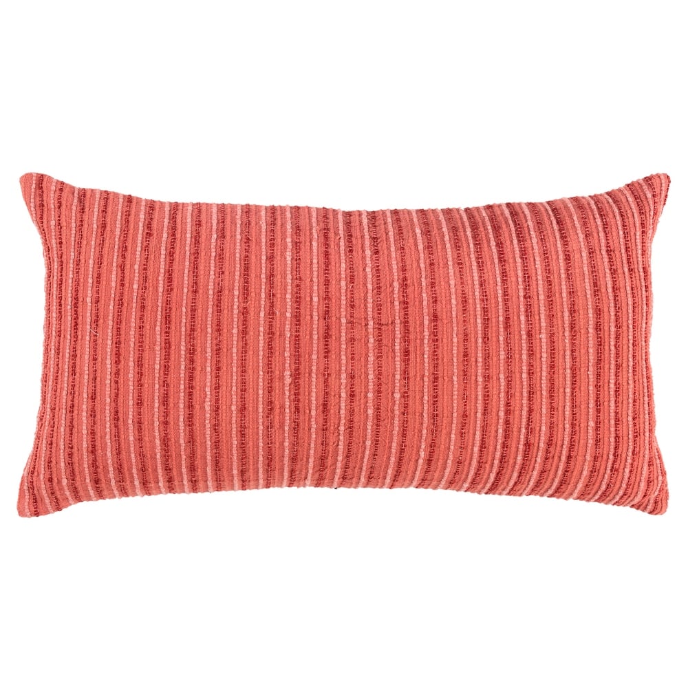 Rizzy Home Tonal Stripe Textured Solid Throw Pillow