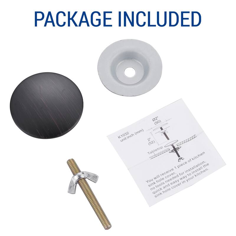 WOWOW Sink Hole Cover Fits 0.31 to 1.89" Holes, Easy Install