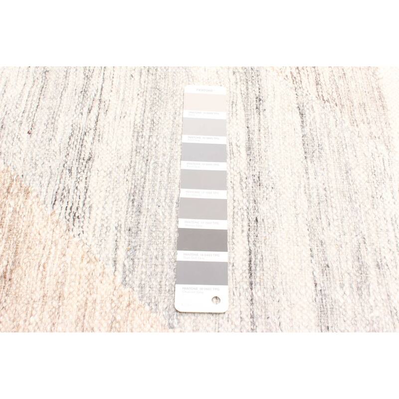 ECARPETGALLERY Flat-Weave Ankara FW Grey Wool Kilim - 5'1 x 7'6