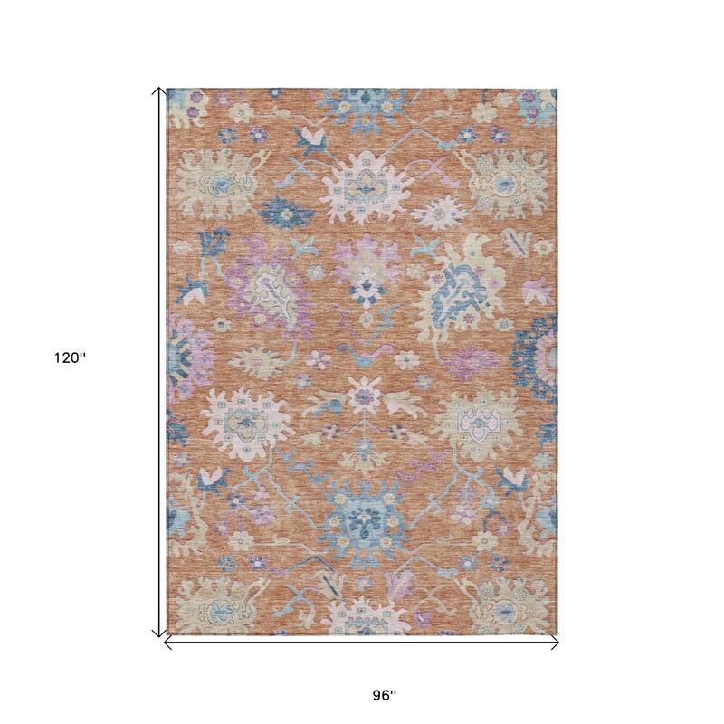 HomeRoots Floral Transitional Rectangle Outdoor Rug