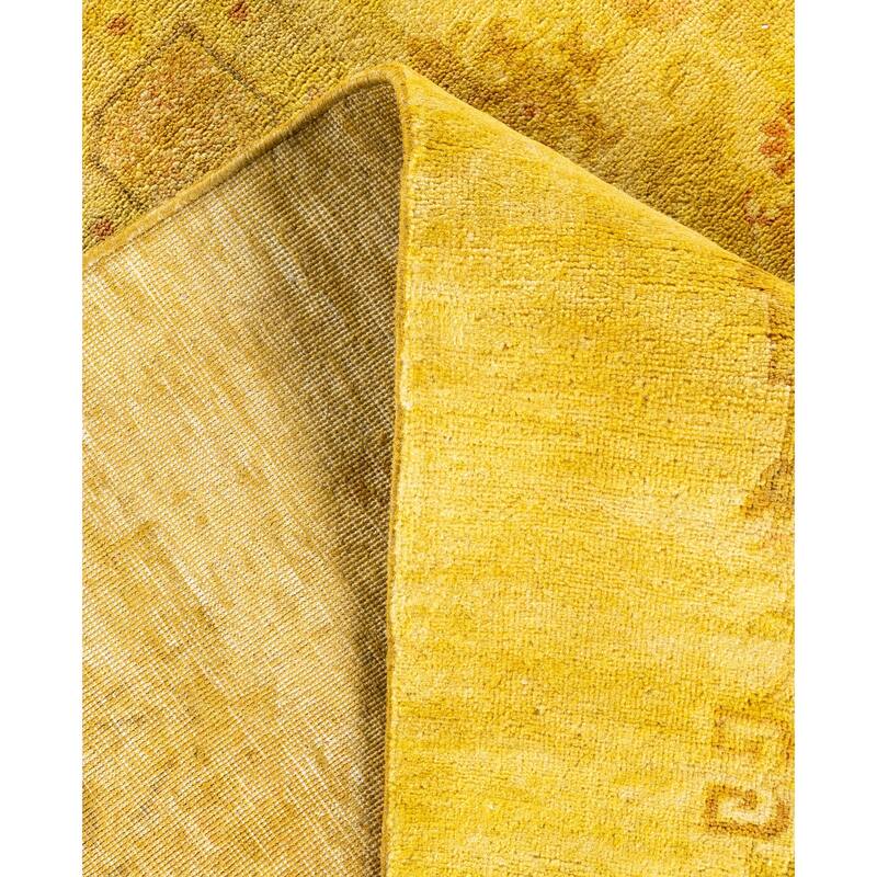 Overdyed One-of-a-Kind Hand-Knotted Area Rug - Yellow - 4' 1" x 6' 2"