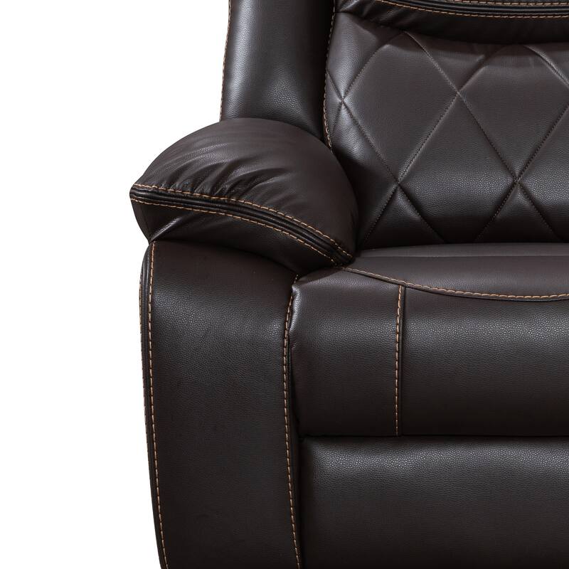 Contemporary Plush Velvet-Like Upholstered Power Reclining Chair