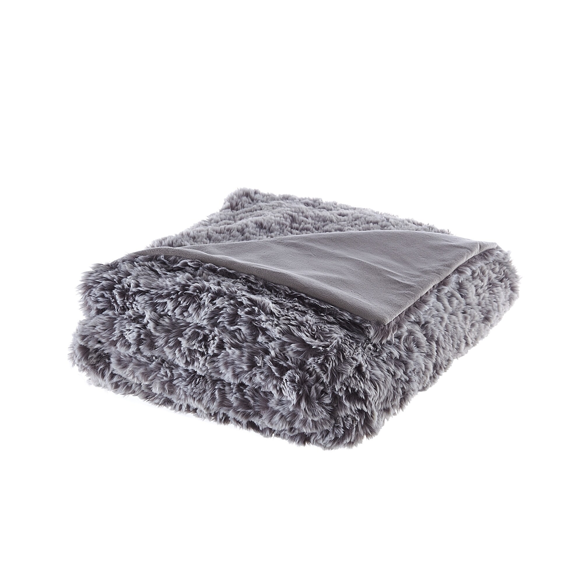 Black Faux Fur Solid Color Plush Throw Black Faux Fur Solid Color Plush Throw