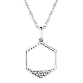 Shop Prism Jewel 0 80mm 0 03ct G H I1 Natural Diamond Open Hexagon Shape Pendant White Overstock 20269027
