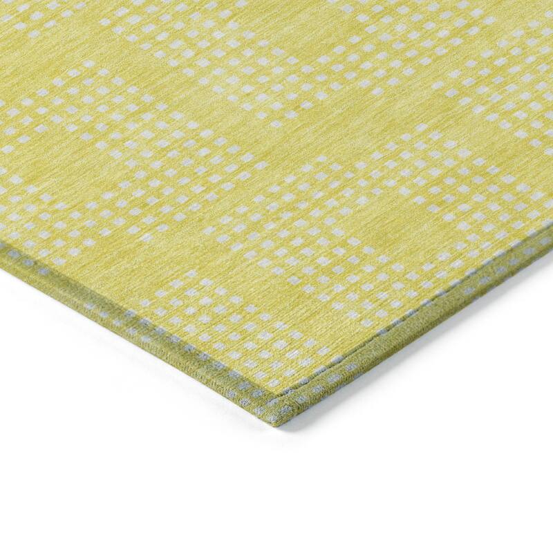 Machine Washable Indoor/ Outdoor Chantille Houndstooth Modern Rug