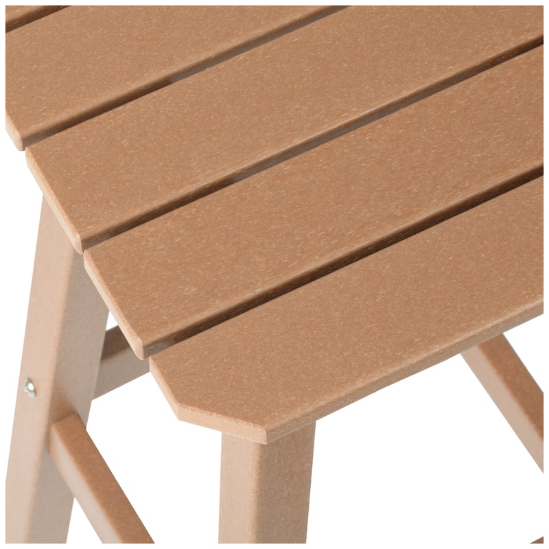 Polytrends Laguna Hdpe All Weather Outdoor Patio 29" Square Bar Stool (Set Of 2)
