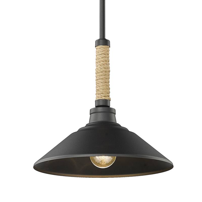 Golden Lighting Journey 1-light Pendant in Natural Black