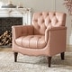 preview thumbnail 22 of 68, HULALA HOME Wemer Traditional Genuine Leather Armchair with Tufted Back