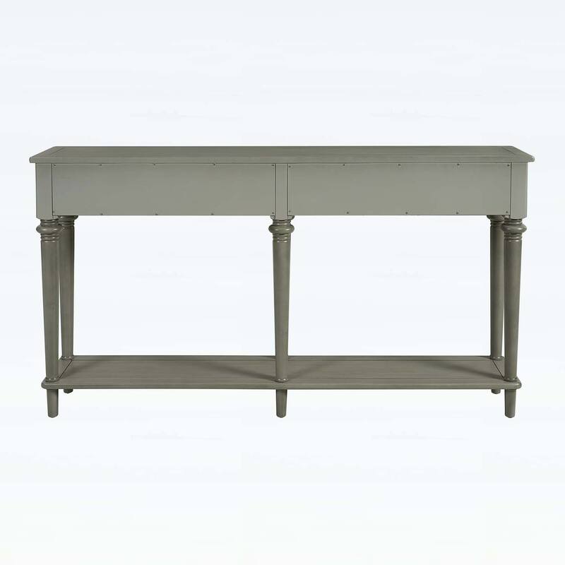 Retro Console Table with Open Shelf for Entryways,Living Rooms,and Hallways