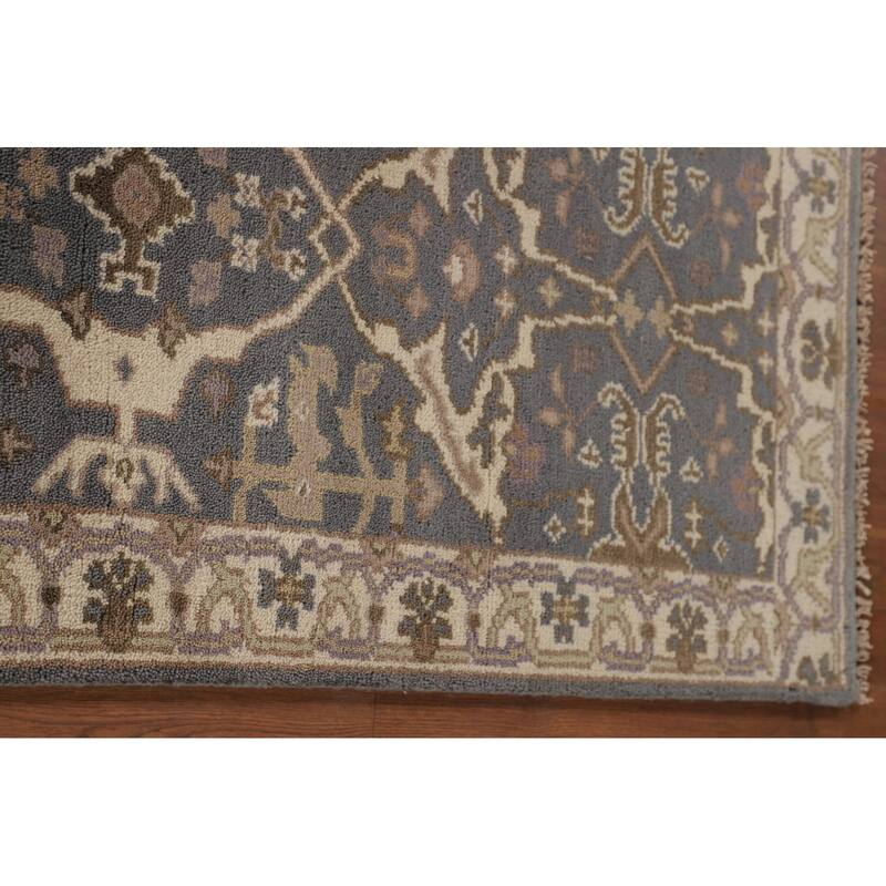 Gray Oushak Oriental Accent Rug Handmade Wool Carpet - 2'7"x 6'1"