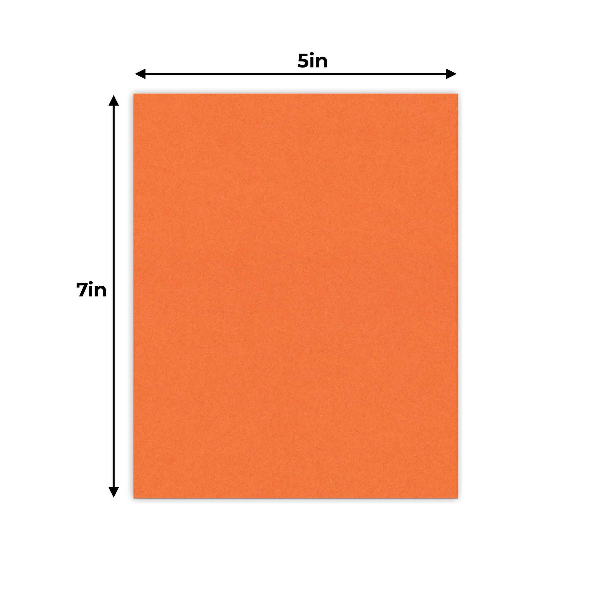 Orange 5x7 Backing Board Uncut Photo Mat Board (50Sheets) Bed Bath
