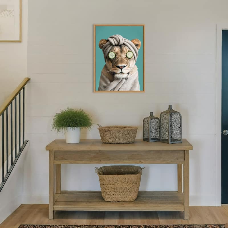 Luxury Lioness by Niky Rahner Framed Canvas Wall Art