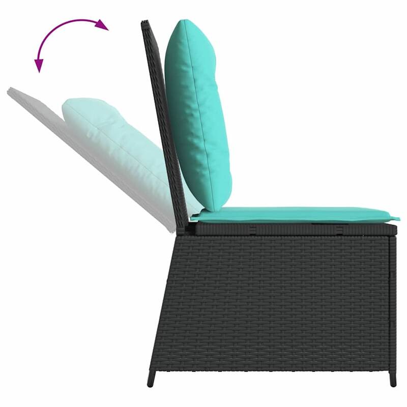 vidaXL Garden Sofa with Cushion Poly rattan - 54 x 67 x 95 cm