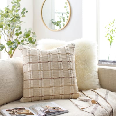 Wise Gingham Style Throw Pillow