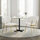 preview thumbnail 1 of 48, White Velvet Dining Chairs with Hammered Finish Metal Legs Gold - Set of 2