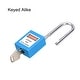 Lockout Tagout Locks 1-1/2 Inch Shackle Key Alike Safety Padlock Blue ...