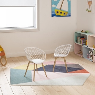 Jamesdar Kurv Mid-Century Modern Lightweight Mini Chair (Set of 2)