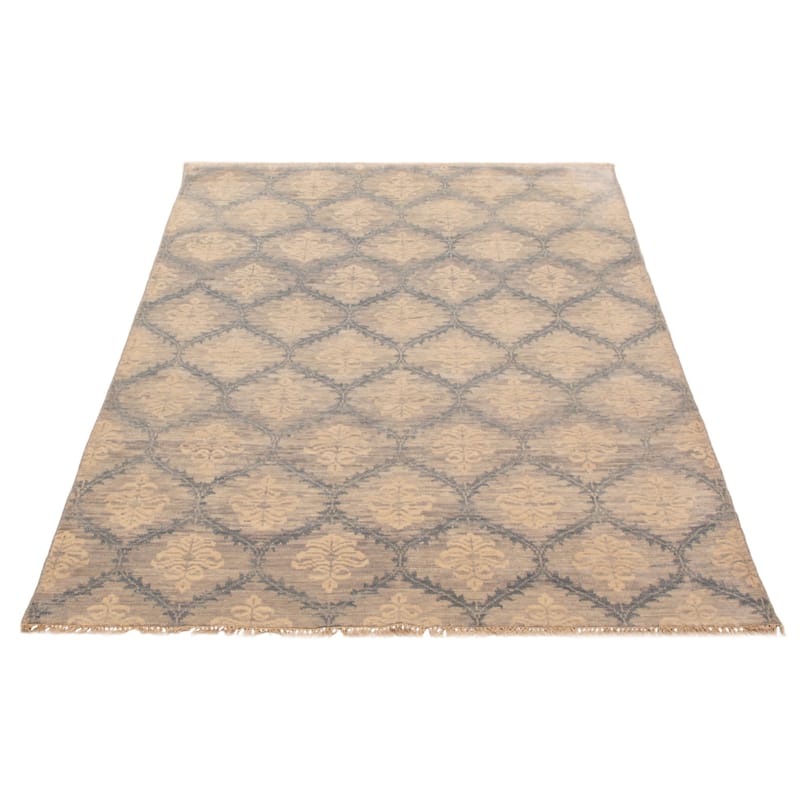 ECARPETGALLERY Hand-knotted Mystique Light Grey Wool Rug - 6' x 8' 11"