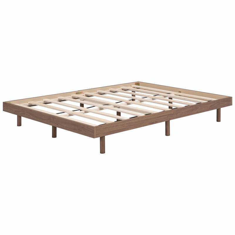 Contemporary Floating Platform Bed Frame