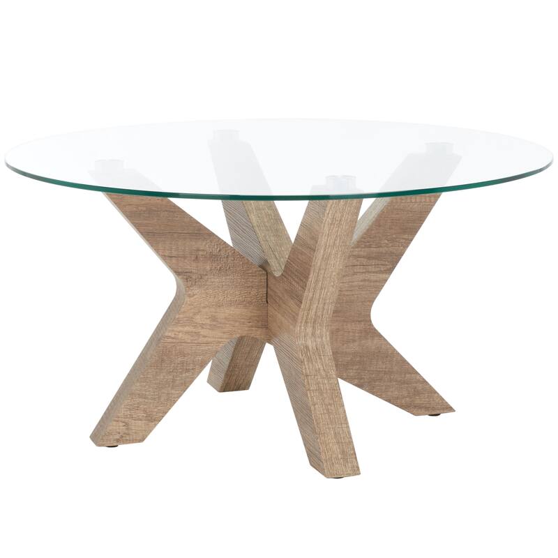 SAFAVIEH Home Collection Kaera Coffee Table - 32" W x 32" D x 17" H