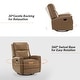 preview thumbnail 13 of 111, Fiacro 30.31" Genuine Leather Wingback Swivel Rocker Recliner with Nailhead Trim