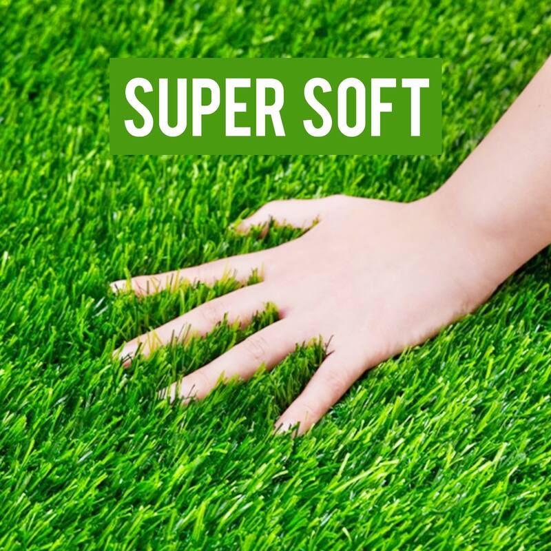 6ft x 10ft Turf Mat - Thick Fake Faux Grass with Rubber Backing & Drainage Holes(Grass height 0.78 inches/2cm)
