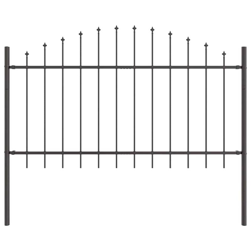 vidaXL Garden Fence Gray