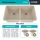 preview thumbnail 6 of 5, Lexicon Granite 32 Inch 50/50 Double Bowl Undermount Kitchen Sink Kit