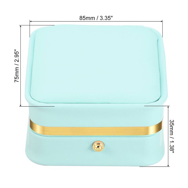 Velvet Necklace Box, Single Slot Jewelry Holder for Wedding Style 3