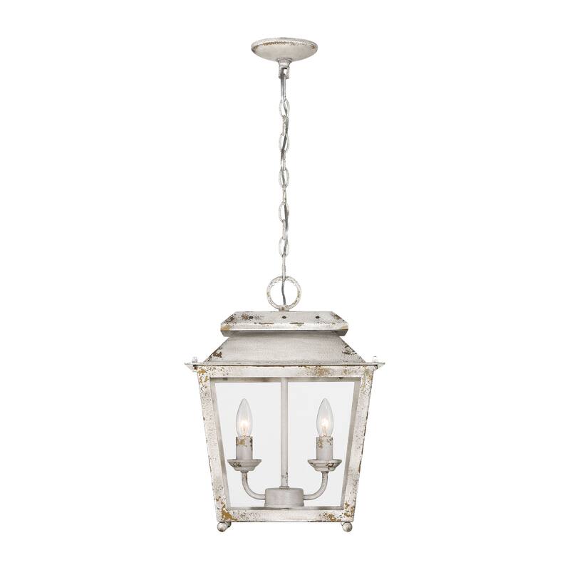 Golden Lighting Abingdon 2-light Pendant in Antique Ivory - Gold
