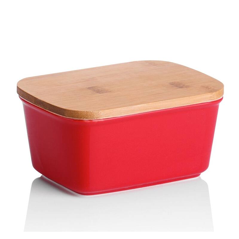 LOVECASA Porcelain 24Oz. Butter Dish with Lid