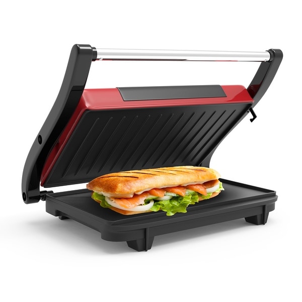 Chef Buddy Nonstick Grill and Panini Press Red