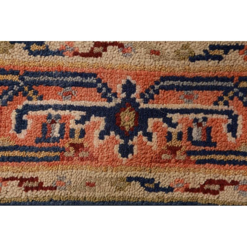 Blue Heriz Serapi Indian Foyer Rug Handmade Wool Carpet - 3'0"x 5'1"