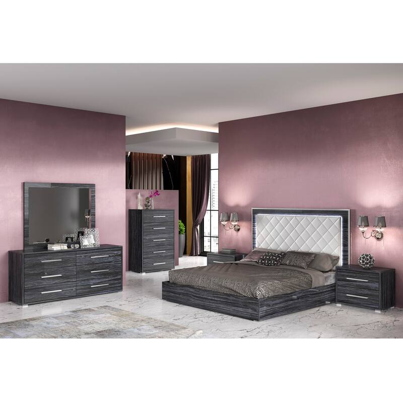 Somette Napolitan Timeless Grey Finish Dresser Mirror - 39"x 41