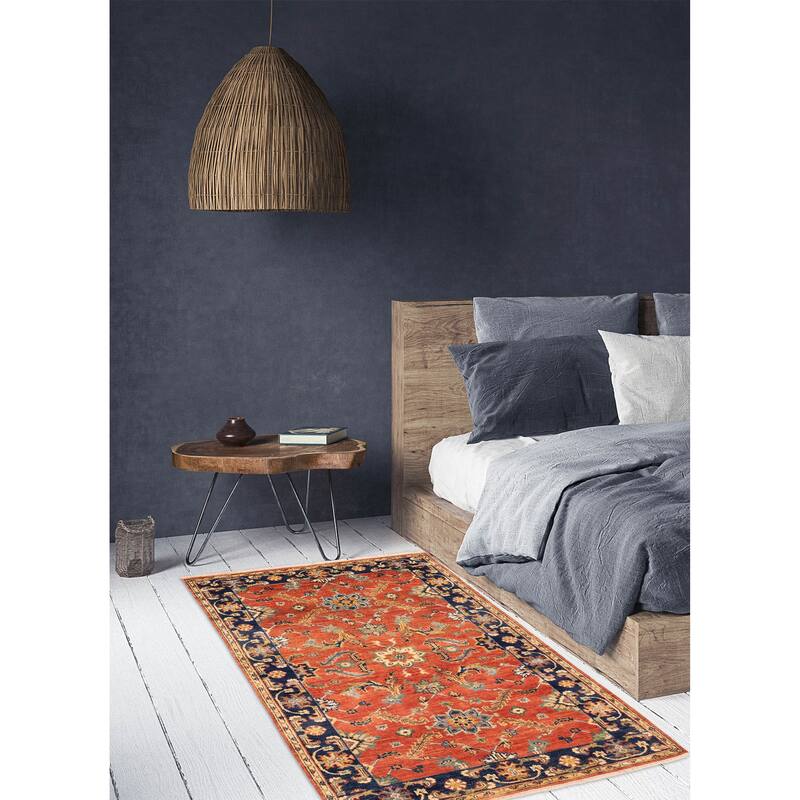 ECARPETGALLERY Hand-knotted Jules Sultane Dark Copper Wool Rug - 4'0 x 6'3