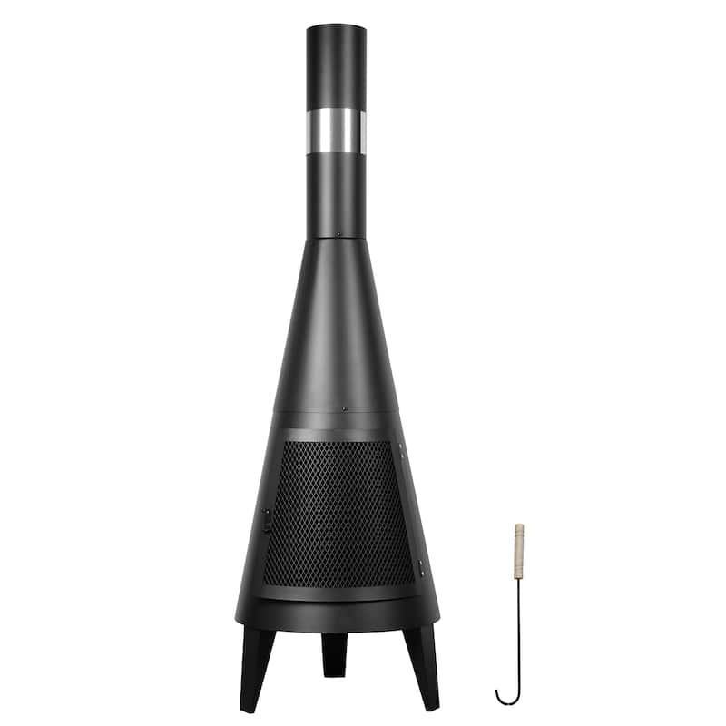 63" Patio Chiminea Outdoor Wood Burning Fire Pits